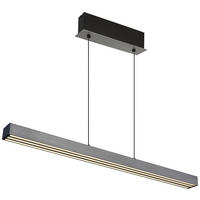 GLOBO LED-Pendellleuchte Opal dunkelgrau Metall Kunststoff B/H/T: ca. 150x150x7,5 cm 1.0 Brennstellen ETHAN - Opal/dunkelgrau (150,00/150,00/7,50cm) - GLOBO