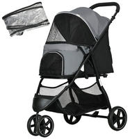 PawHut Hunde-Zubehör grau Polyester B/H/L: ca. 55x83x101 cm Hundebuggy - grau (101,00/55,00/83,00cm) - PawHut