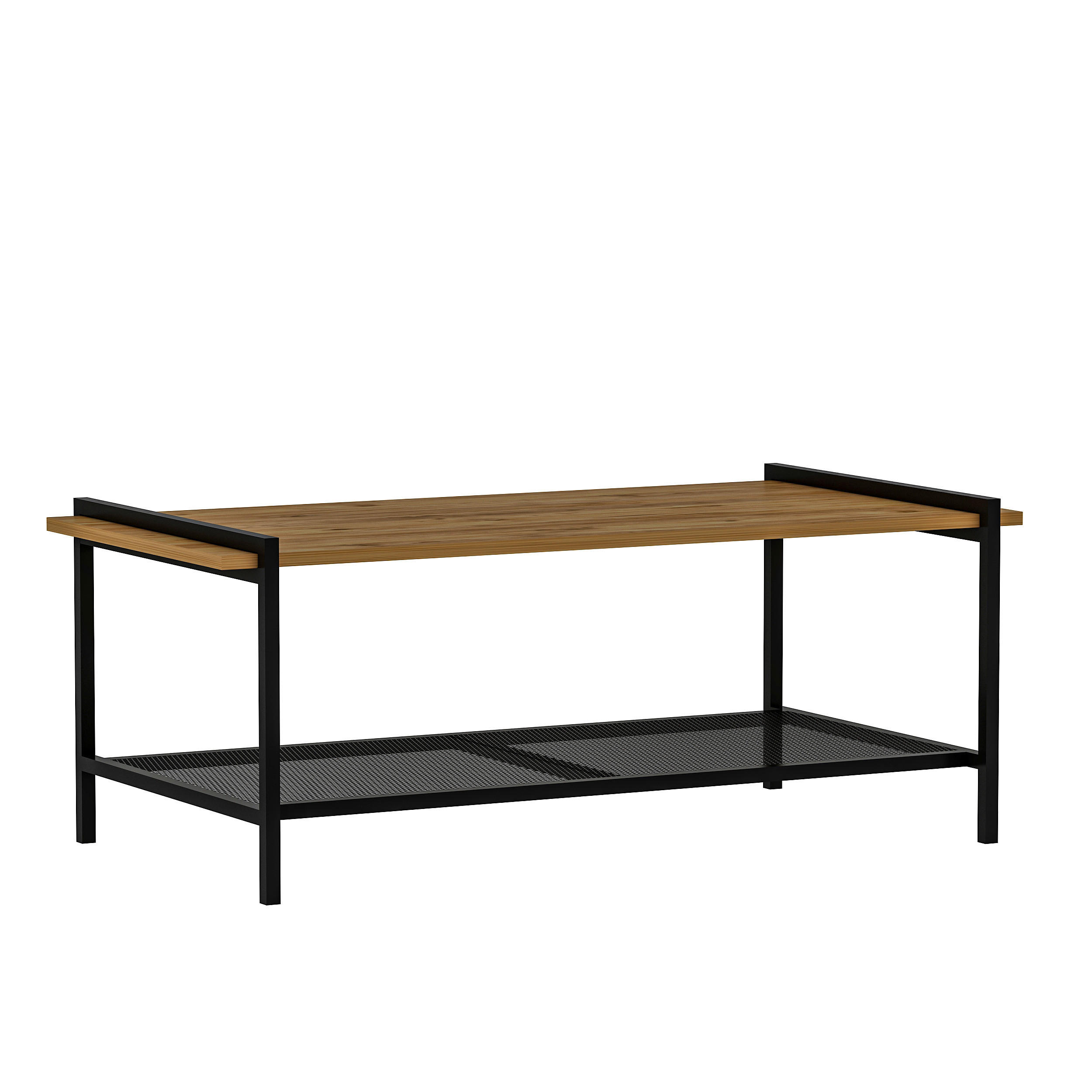 Thumbnail - Couchtisch Lara walnuss Nachbildung schwarz B/H/T: ca. 120x45x60 cm