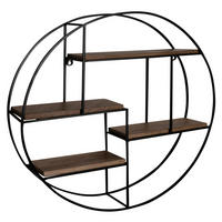 Wandregal schwarz B/H/T: ca. 70x70x18 cm Wandregal - schwarz (70,00/70,00/18,00cm) - Wohnling