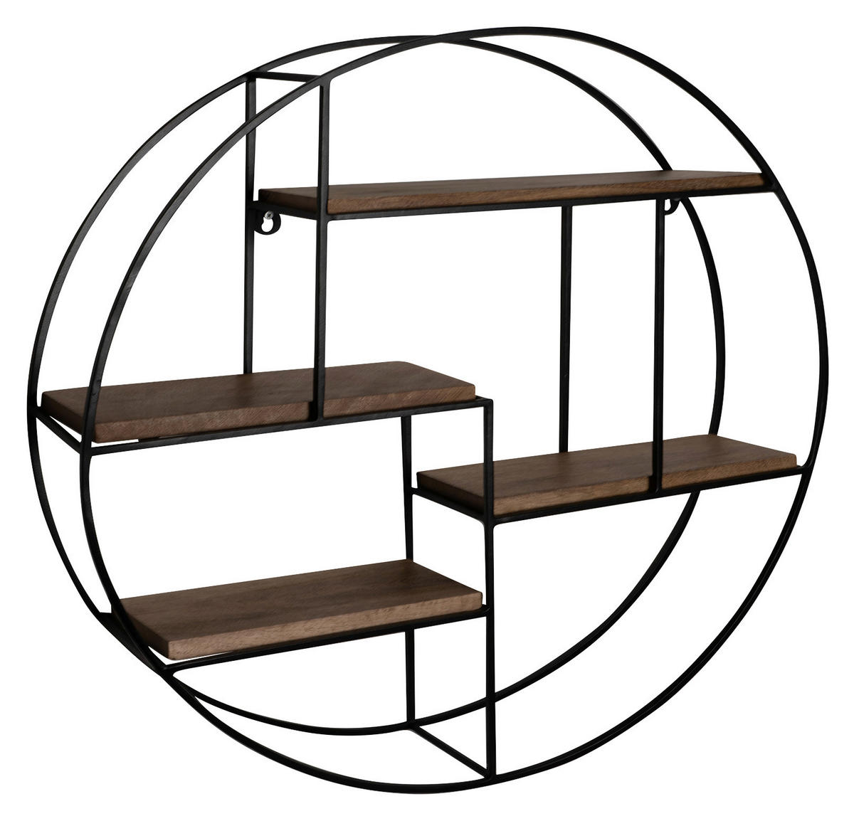Wandregal schwarz B/H/T: ca. 70x70x18 cm Wandregal - schwarz (70,00/70,00/18,00cm) - Wohnling
