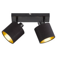 Spot schwarz Metall B/H/T: ca. 28x19x18 cm E14 2 Brennstellen Spot_2flg.Tommy - schwarz (28,00/19,00/18,00cm)