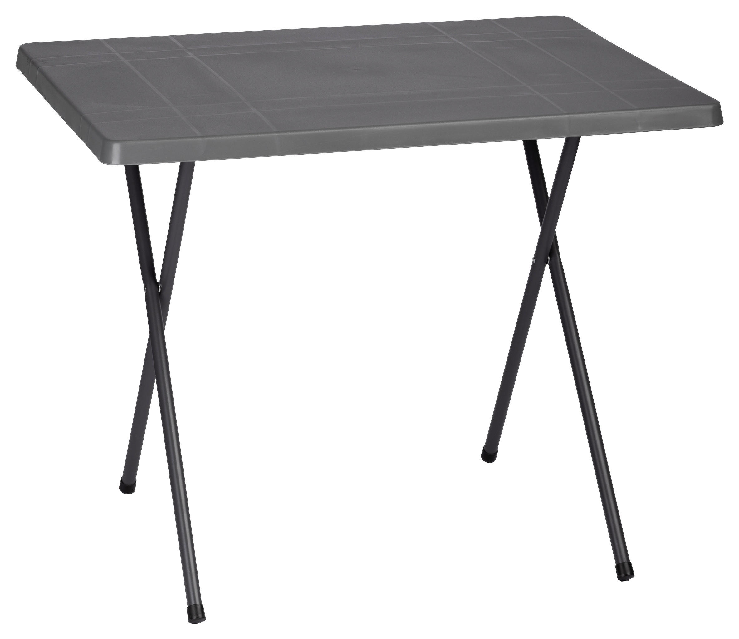 Gartentisch anthrazit Stahl Camping-Scherentisch - anthrazit
