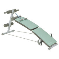 SPORTNOW Sit-Up-Bank grün Stahl B/H/L: ca. 137x66x51 cm Sit-up-Bank - grün (51,00/137,00/66,00cm) - SPORTNOW