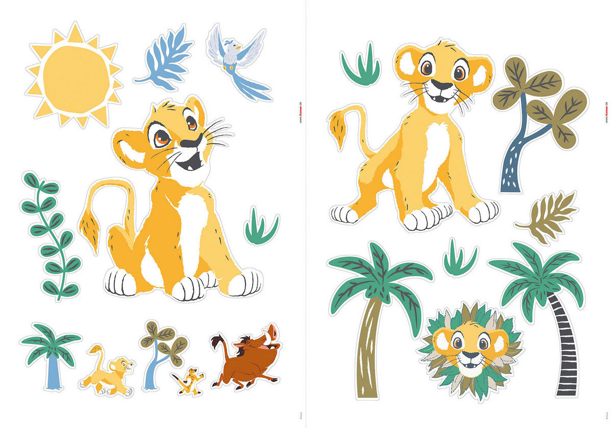 Komar Wandtattoo Lion King Faraway Oasis  Lion King Faraway Oasis B/L: ca. 50x70 cm Lion King Faraway Oasis - (50,00/70,00cm) - Komar