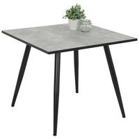 Esstisch Alena Beton Optik schwarz B/H/T: ca. 90x76x90 cm Alena - schwarz (90,00/76,00/90,00cm)