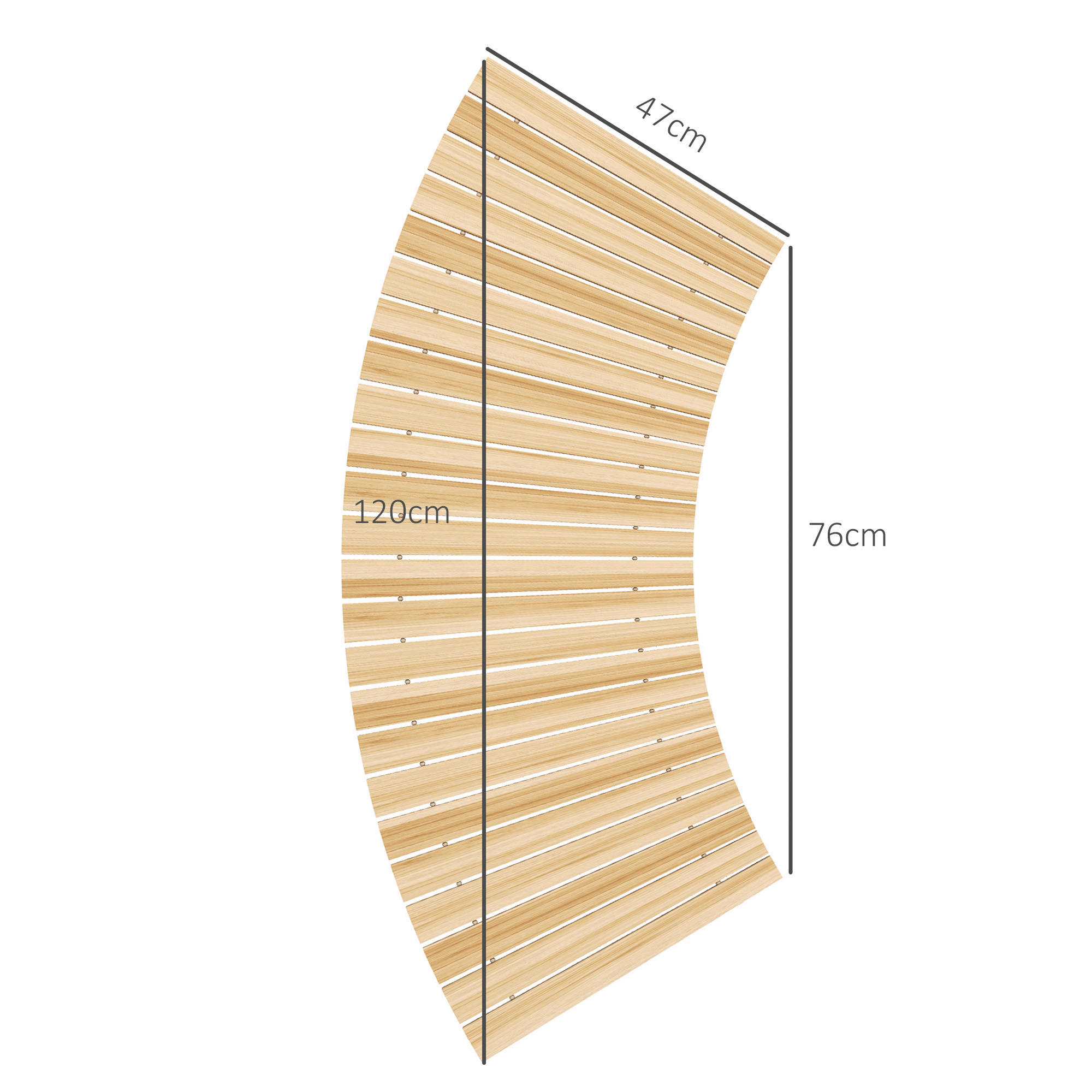 Thumbnail - Outsunny Gartenweg natur B/H/L: ca. 47x1x120 cm