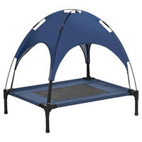 PawHut Hunde-Zubehör dunkelblau Edelstahl B/H/L: ca. 61x76x73 cm Hundebett - schwarz/dunkelblau (73,00/61,00/76,00cm) - PawHut