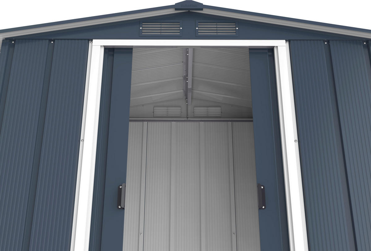 VCM Gerätehaus anthrazit B/H/L: ca. 202x181x113 cm Gerätehaus mit Schiebetür - anthrazit (113,00/202,00/181,00cm) - VCM