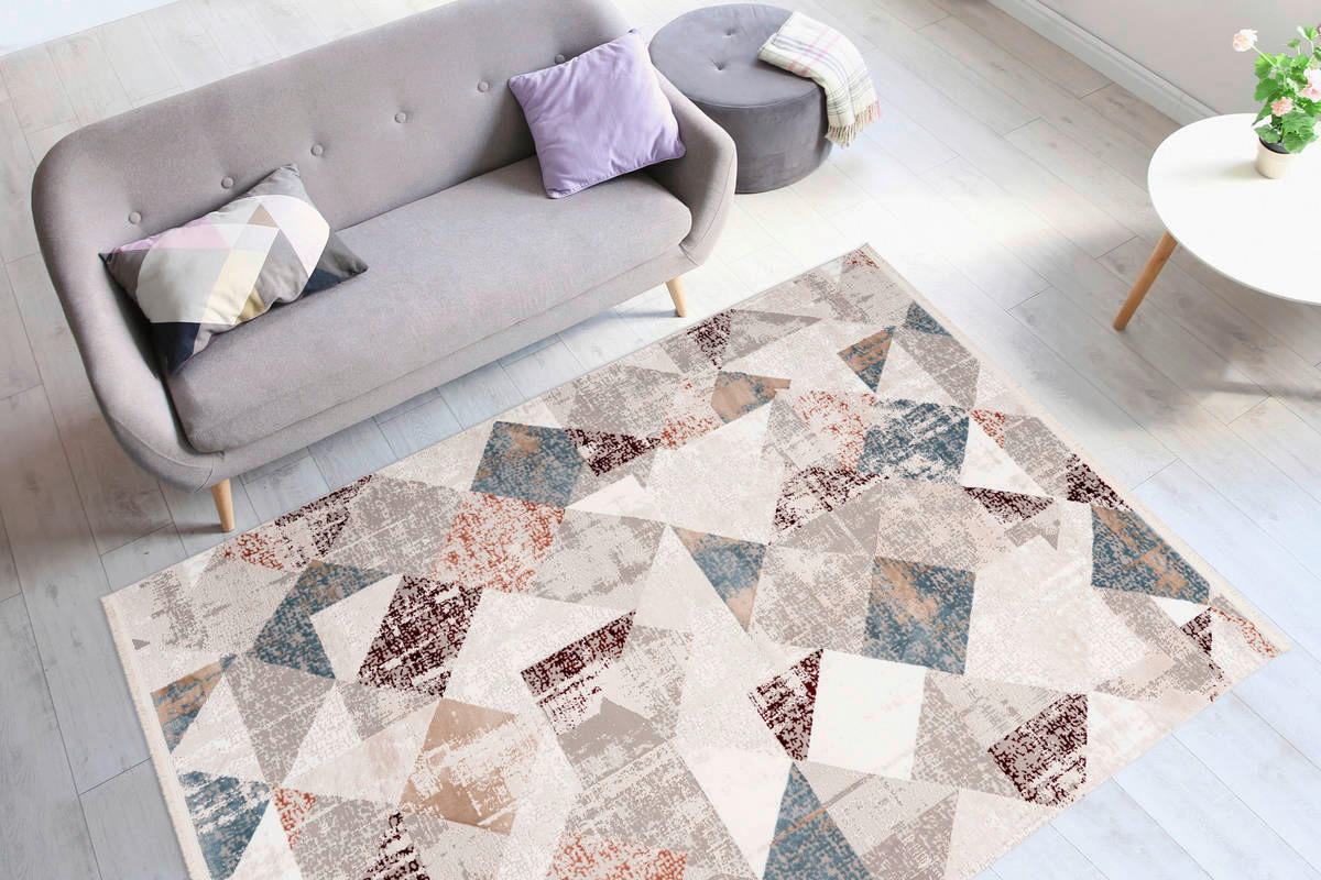 360Living Teppich Akropolis grau B/L: ca. 120x180 cm Akropolis - rosa/grau (120,00/180,00cm) - 360Living