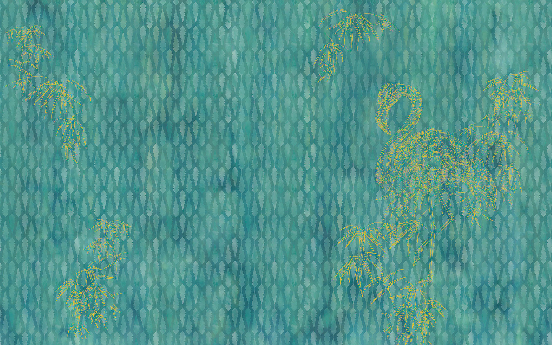 Komar Fototapete Wild Flamingo B/L: ca. 400x250 cm Wild Flamingo - (400,00/250,00cm) - Komar