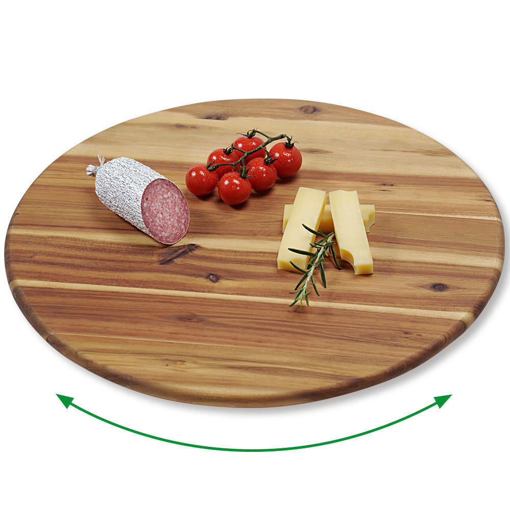 Kesper Dreh und Servierplatte natur Akazie B/H/L: ca. 40x4x40 cm Dreh-/u.Servierplatte - natur (40,00/40,00/4,00cm) - Kesper
