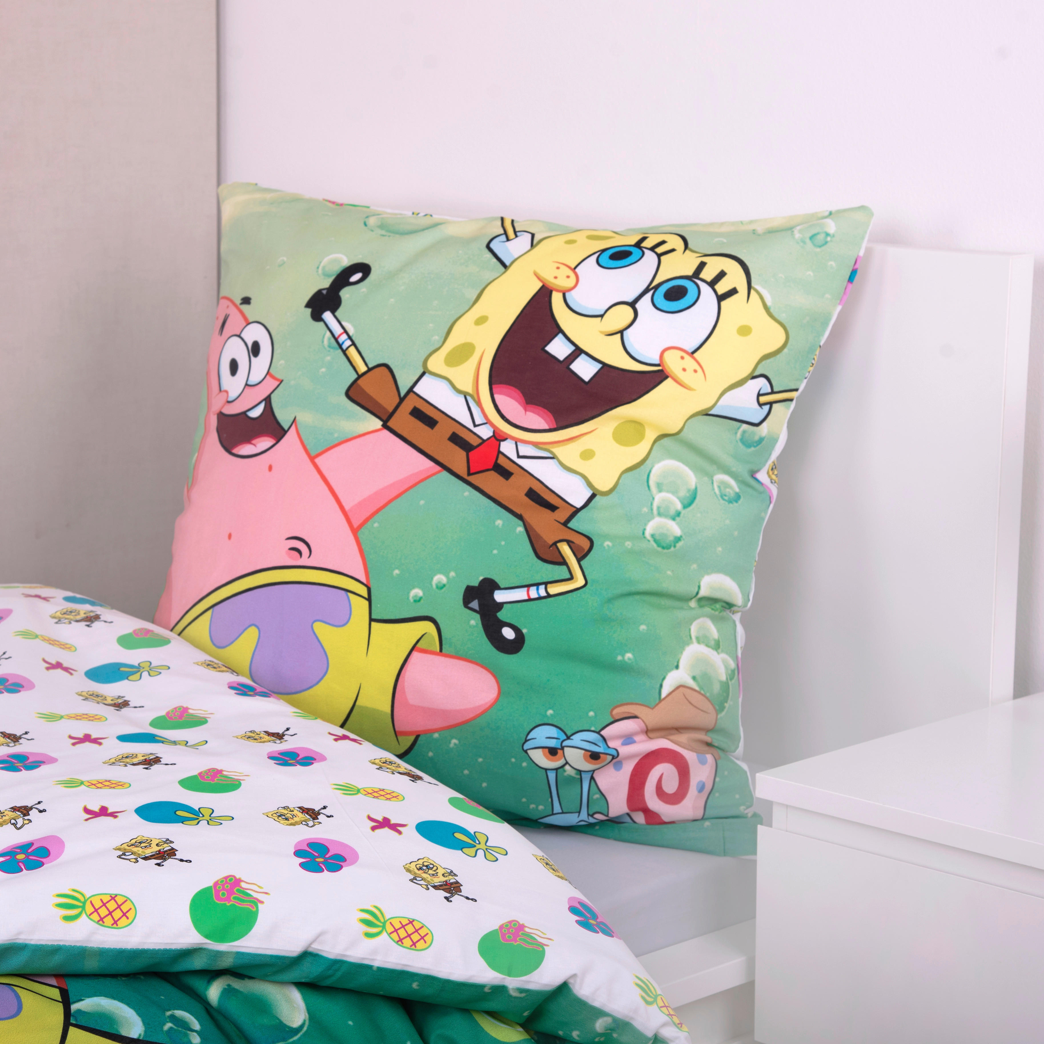 Baumwoll Wende Bettwäsche SpongeBob Renforce Multi Baumwolle B/L: ca. 135x200 cm SpongeBob - Multi (135,00/200,00cm)