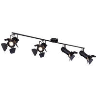 GLOBO Spotschiene 54650-4B schwarz Metall B/H/L: ca. 16x27x111 cm GU10 4 Brennstellen Spotschiene_4flg.Egon - schwarz (111,00/16,00/27,00cm) - GLOBO