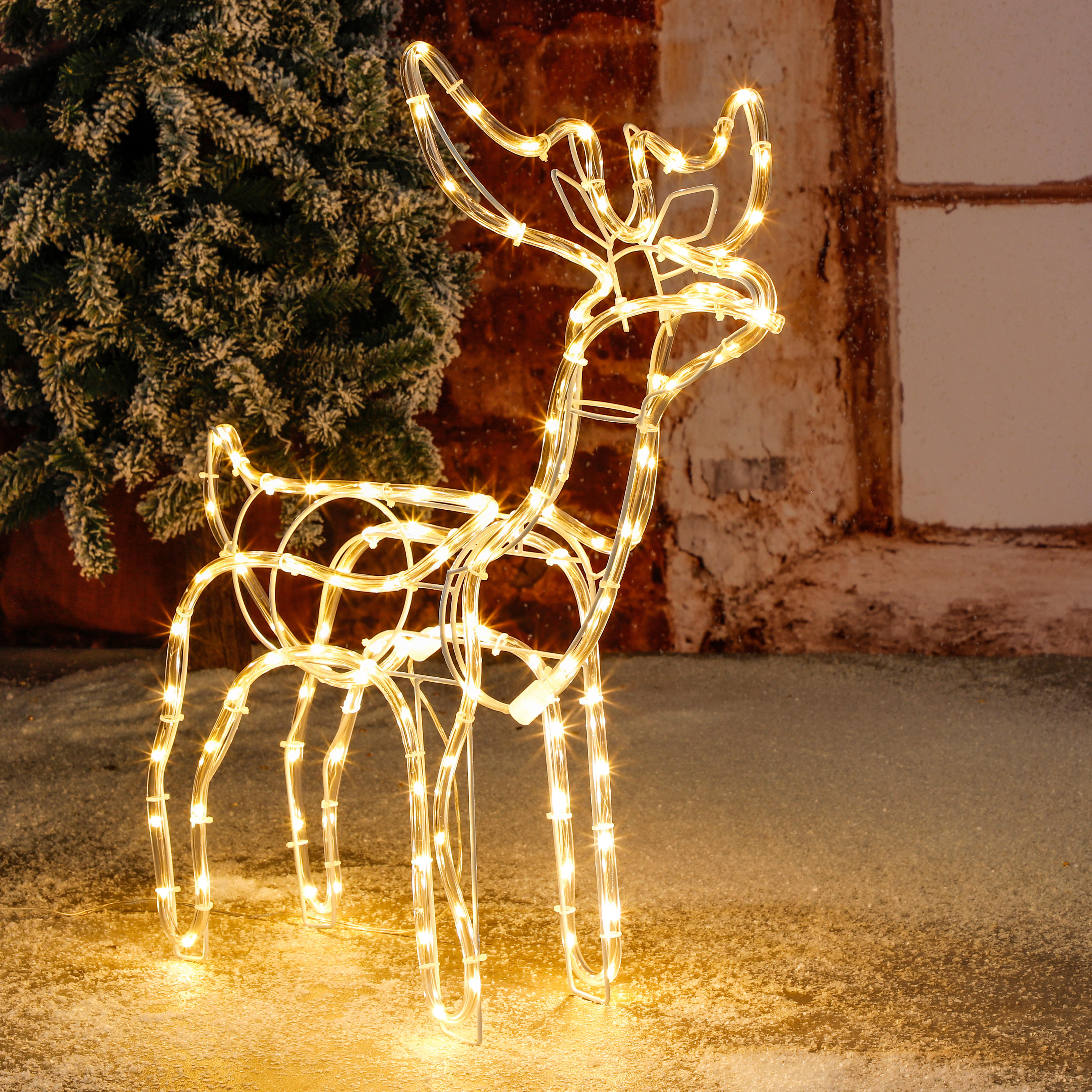 HI LED-Lichterschlauchfigur LED-Lichterschlauchfigur_Rentier - warmweiß (18,00/46,00/46,00cm) - HI