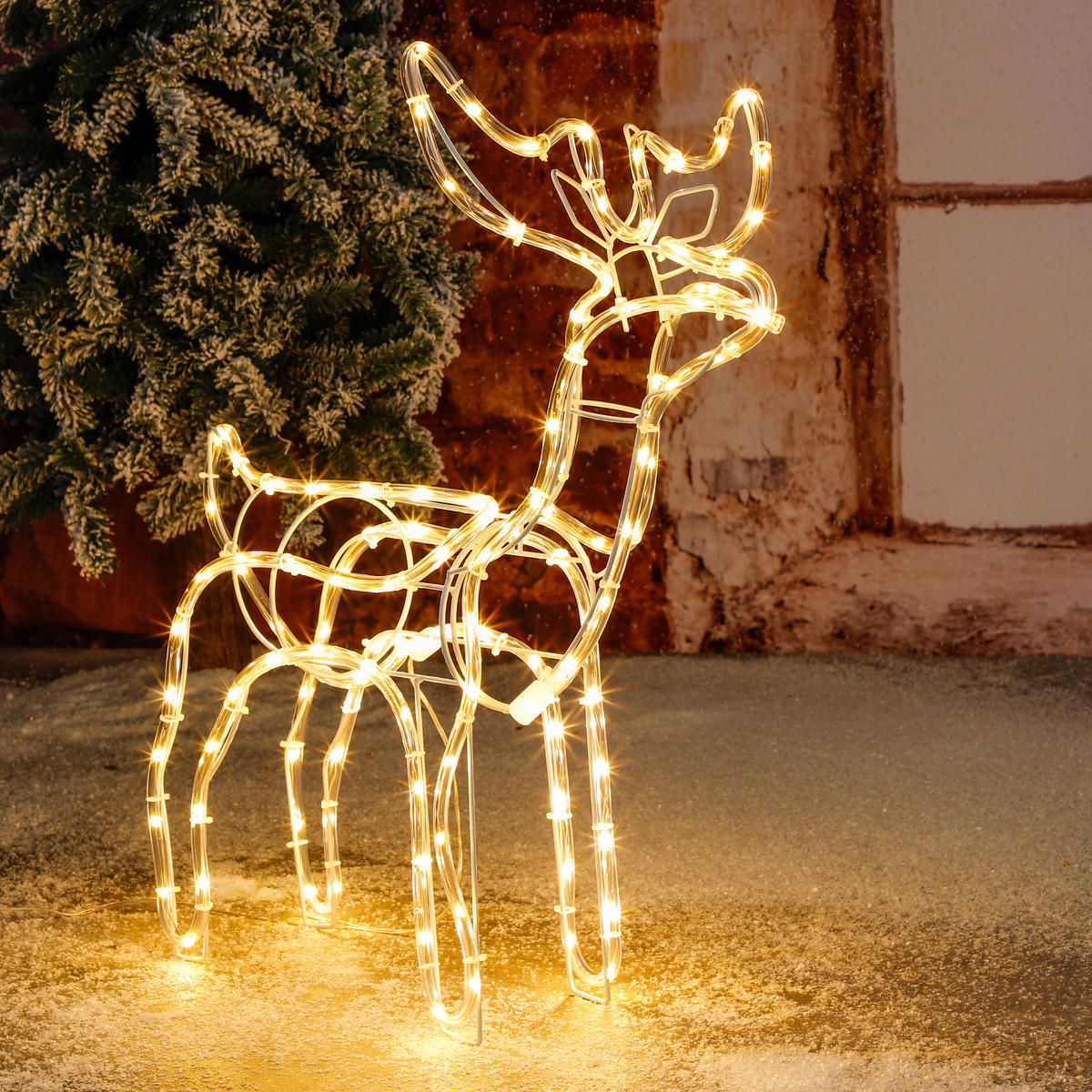 HI LED-Lichterschlauchfigur LED-Lichterschlauchfigur_Rentier - warmweiß (18,00/46,00/46,00cm) - HI