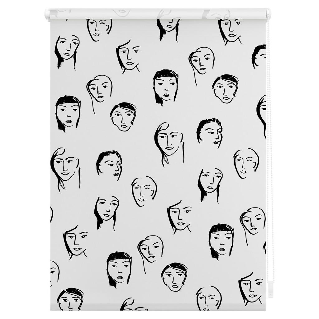 Thumbnail - Rollo Faces schwarz B/L: ca. 80x150 cm