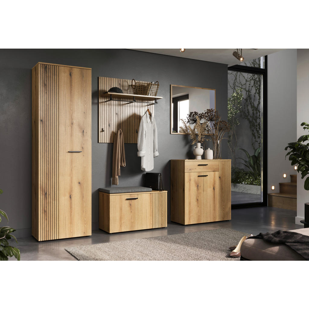 Thumbnail - Garderobenspiegel Pure Bliss Eiche Evoke Oak Nachbildung B/H/T: ca. 80x70x2 cm