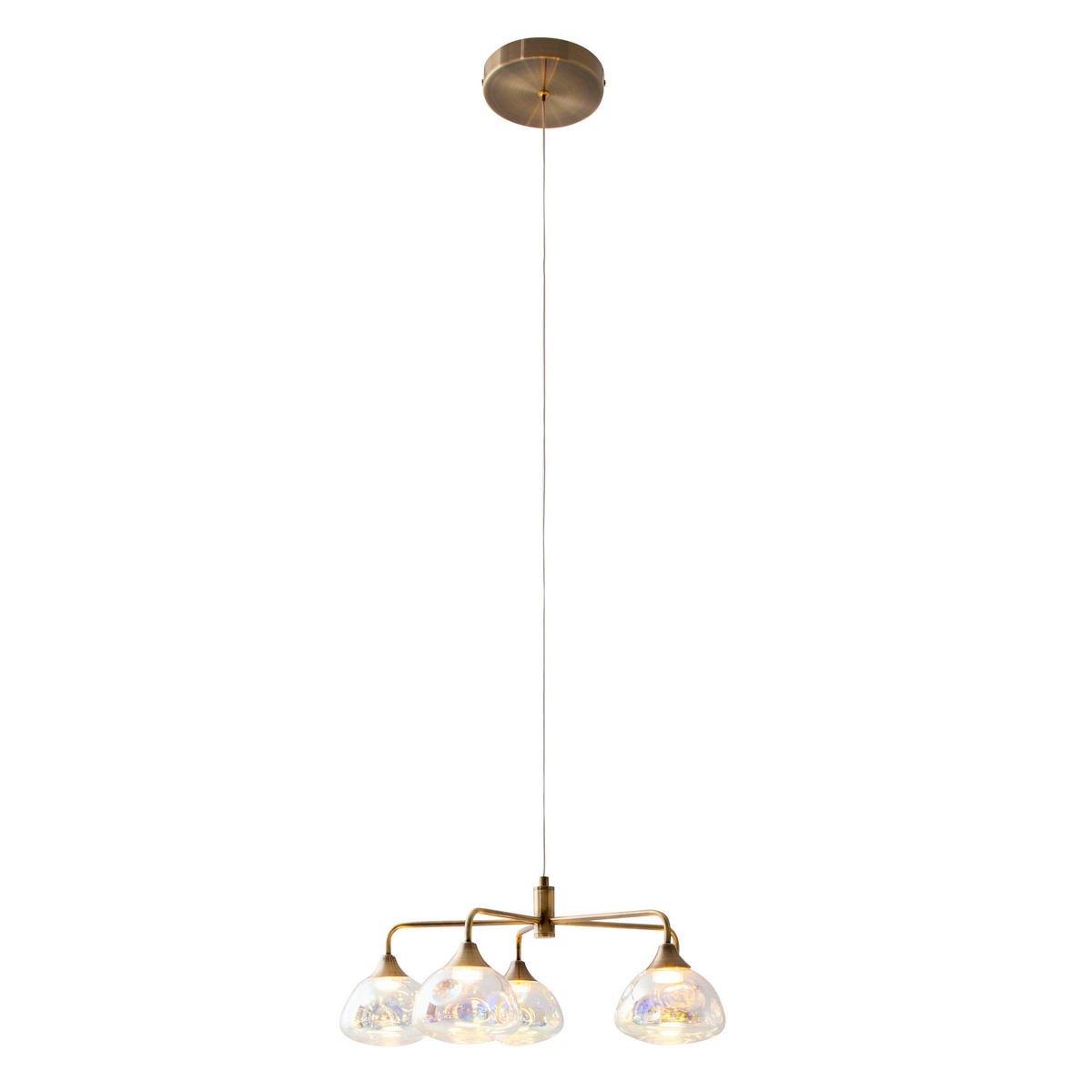 Näve Leuchten LED-Leuchten 7089945 messing Glas Metall B/H/T: ca. 50x120x50 cm null 5 Brennstellen Varna - messing (50,00/120,00/50,00cm) - Näve Leuchten