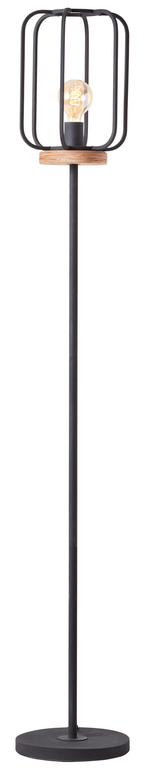 Brilliant Stehleuchte Tosh 93145/66 natur schwarz Holz Metall B/H/T: ca. 25x162,5x25 cm E27 1 Brennstellen Stehleuchte Tosh 93145/66 - natur/schwarz (25,00/162,50/25,00cm) - Brilliant