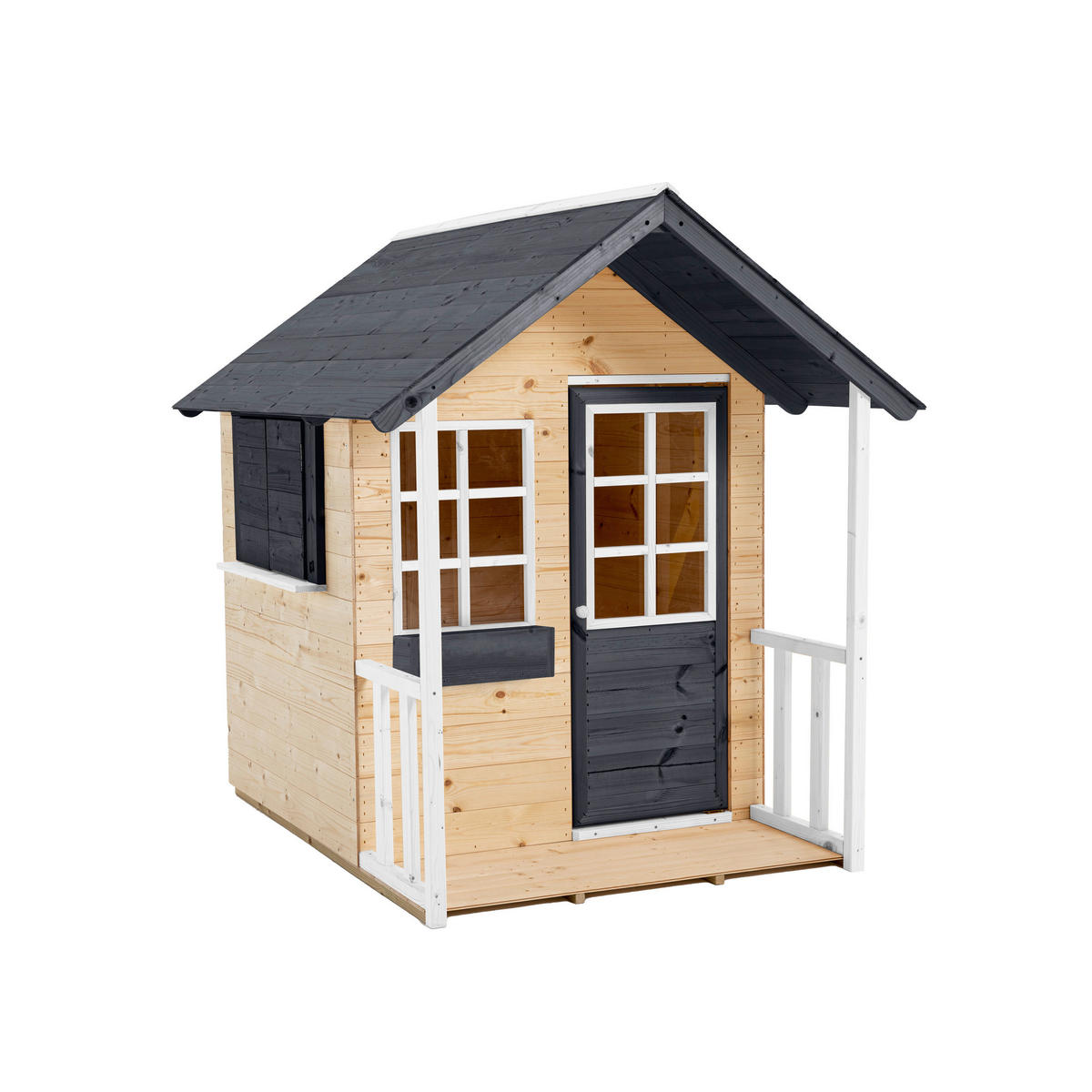 Zwerkules Spielhaus Holli natur B/H/L: ca. 121x140x137 cm Holli - weiß/natur (137,00/121,00/140,00cm) - Zwerkules