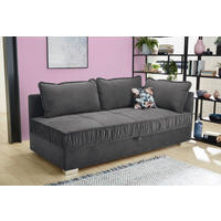 Polsterliege  dunkelgrau Samtoptik B/H/T: ca. 207x87x98 cm Dana_Polsterliege - Chrom/dunkelgrau (207,00/87,00/98,00cm)