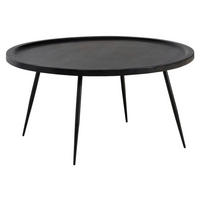 Couchtisch schwarz H/D: ca. 38x75 cm Couchtisch - schwarz (75,00/38,00cm) - Wohnling