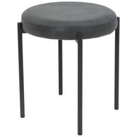 Hocker Sammy anthrazit Microfaser H/D: ca. 46x38 cm Sammy - schwarz/anthrazit (38,00/46,00cm)