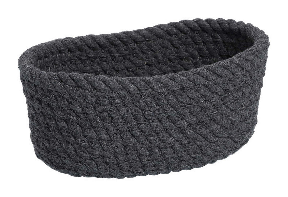 Zeller Aufbewahrungskorb-Set schwarz Baumwolle Aufbewahrungskorb-Set_3tlg. - schwarz - Zeller