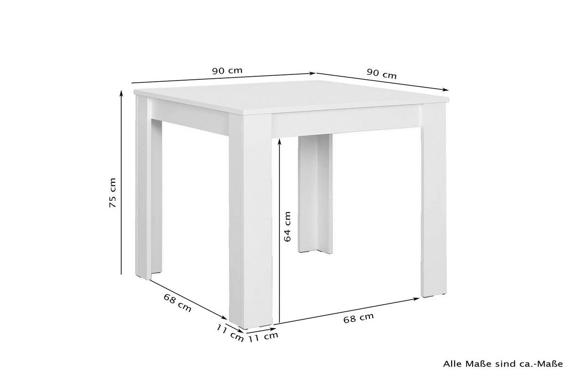 Esstisch NEPAL Eiche Sonoma Nachbildung B/H/T: ca. 90x75x90 cm NEPAL - Eiche (90,00/75,00/90,00cm) - byLIVING