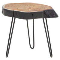 Beistelltisch braun Holz B/H/T: ca. 40x40x32 cm Beistelltisch - braun (40,00/40,00/32,00cm) - Wohnling