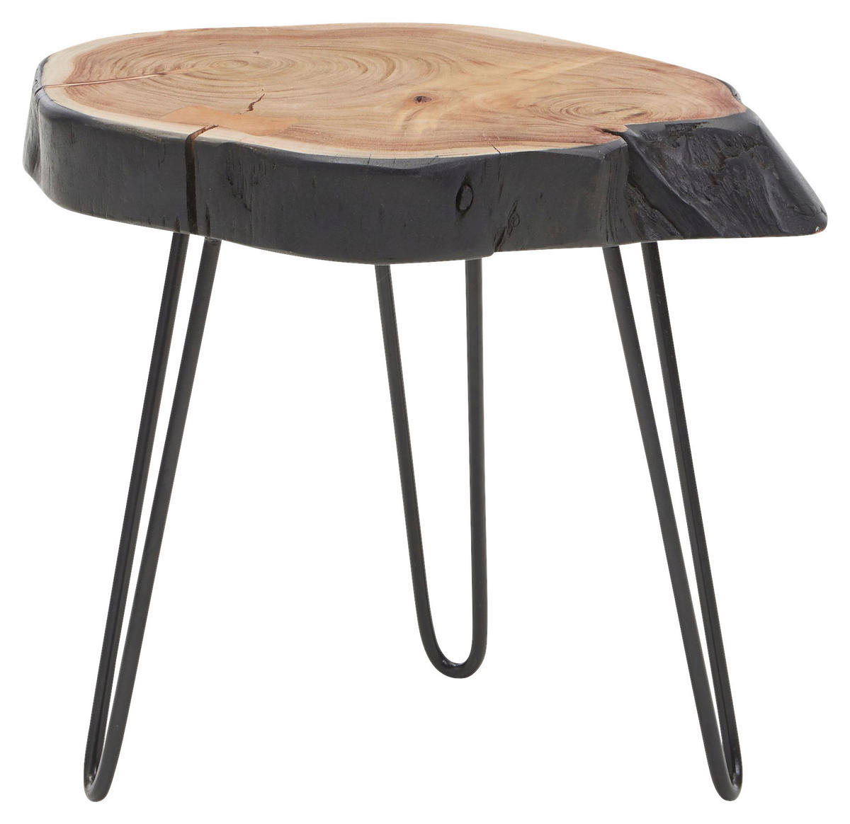 Beistelltisch braun Holz B/H/T: ca. 40x40x32 cm Beistelltisch - braun (40,00/40,00/32,00cm) - Wohnling