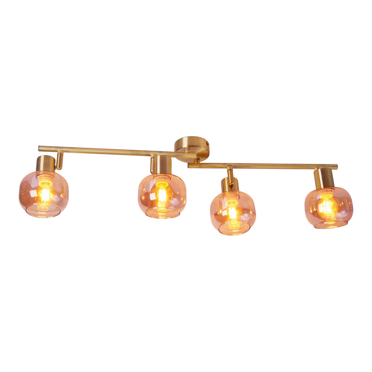 Näve Leuchten Spot gold Glas Metall B/H/T: ca. 80x20x10 cm E14 4 Brennstellen LIBBY - gold (80,00/20,00/10,00cm) - Näve Leuchten