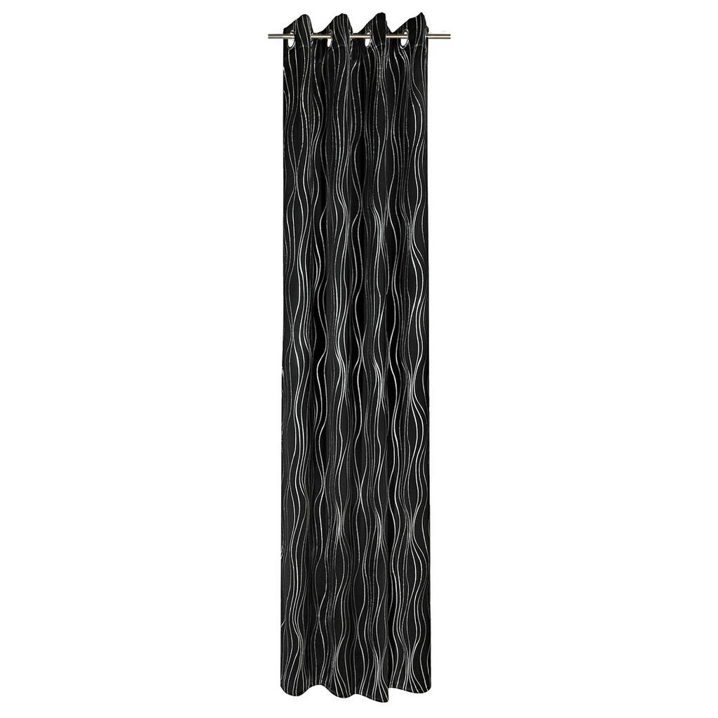 Thumbnail - Verdunklungsvorhang Monaco schwarz B/L: ca. 135x245 cm