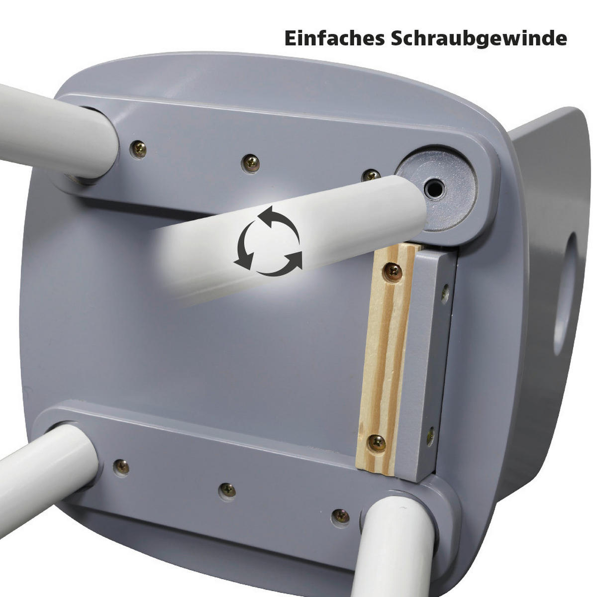 Kesper Kindertisch mit 2 Stühlen grau Spanplatte B/H/L: ca. 55x45x55 cm Kindertisch_mit_2_Stühlen - grau (55,00/55,00/45,00cm) - Kesper
