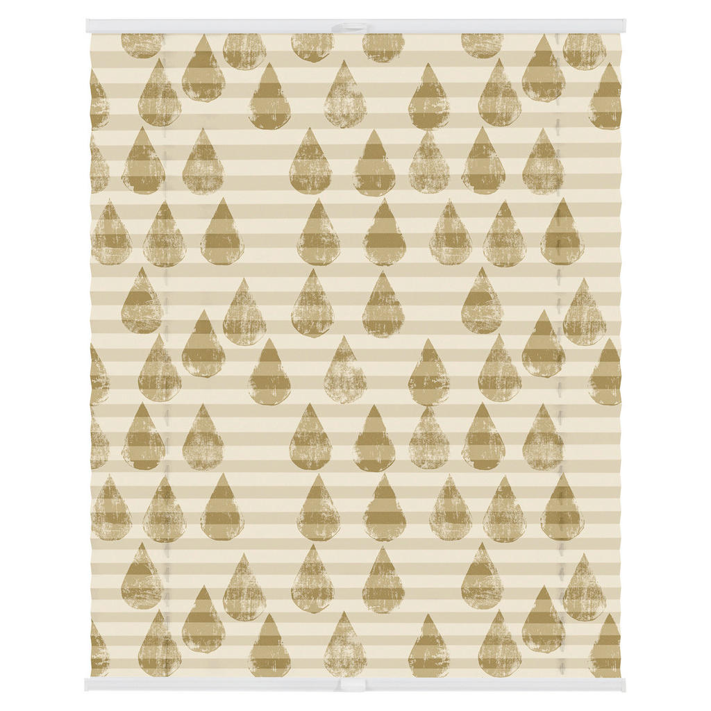 Thumbnail - Spannplissee Golden Drops gold B/L: ca. 100x130 cm