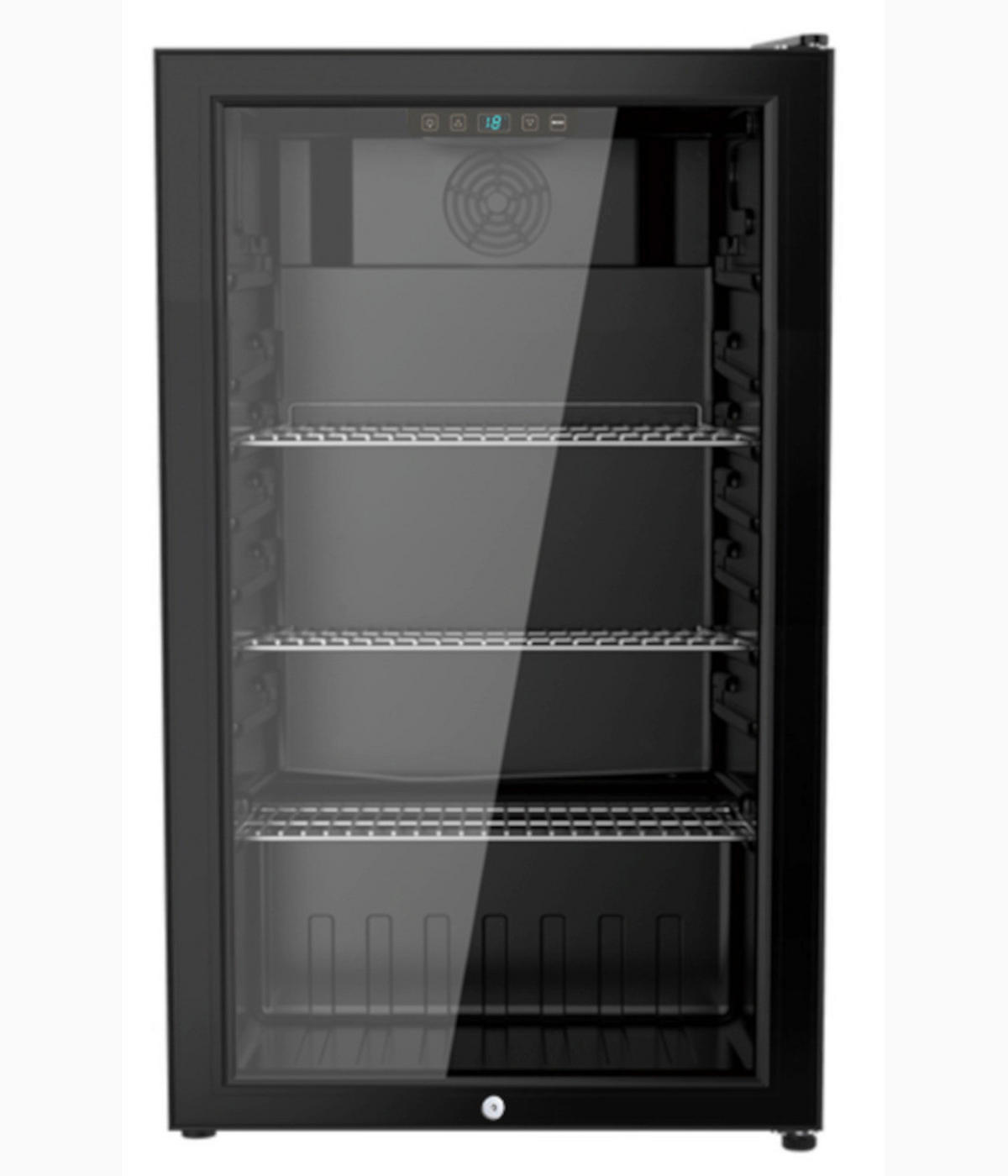 PKM Stand-Kühlschrank GKS83B schwarz B/H/T: ca. 44,5x83x47 cm Glastürkühlschrank GKS83B - schwarz (44,50/83,00/47,00cm) - PKM