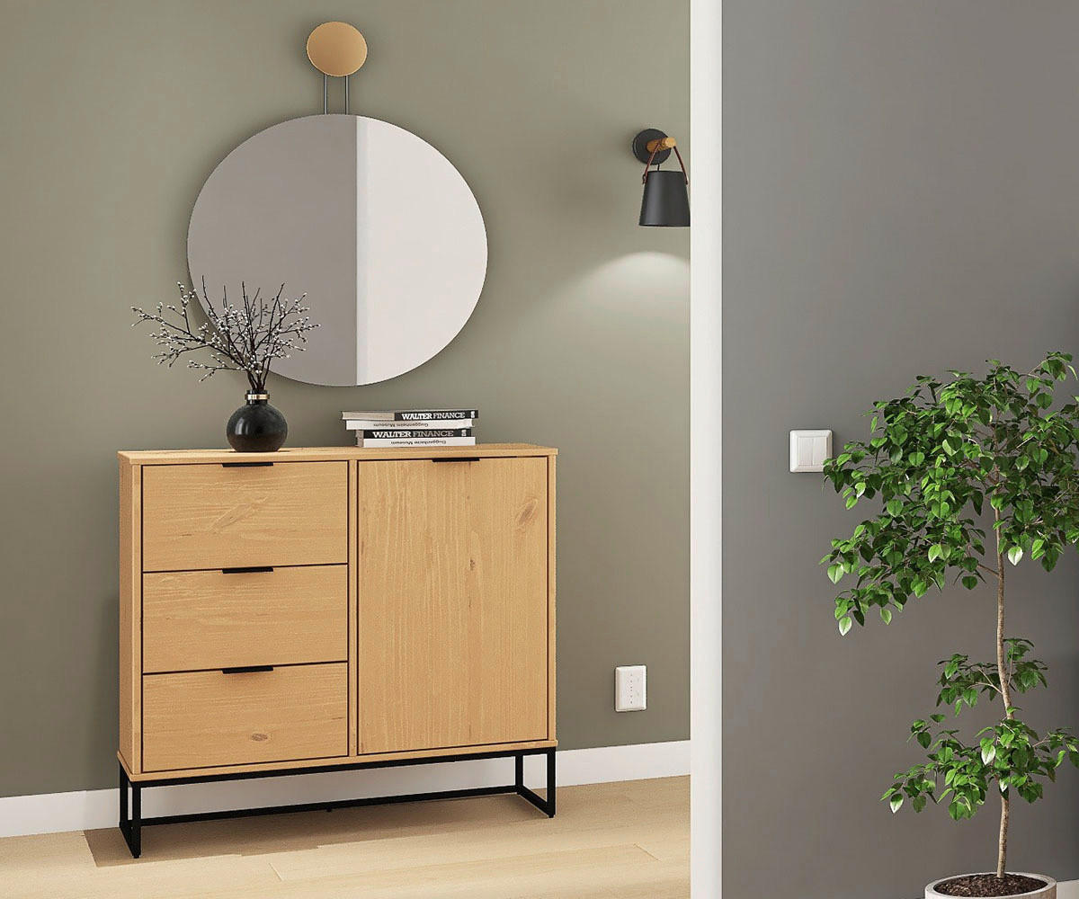 Kommode Vivo 1T3S Oak lackiert B/H/L: ca. 45,3x80x100,9 cm Vivo 1T3S - Oak (100,90/45,30/80,00cm) - Inter Link