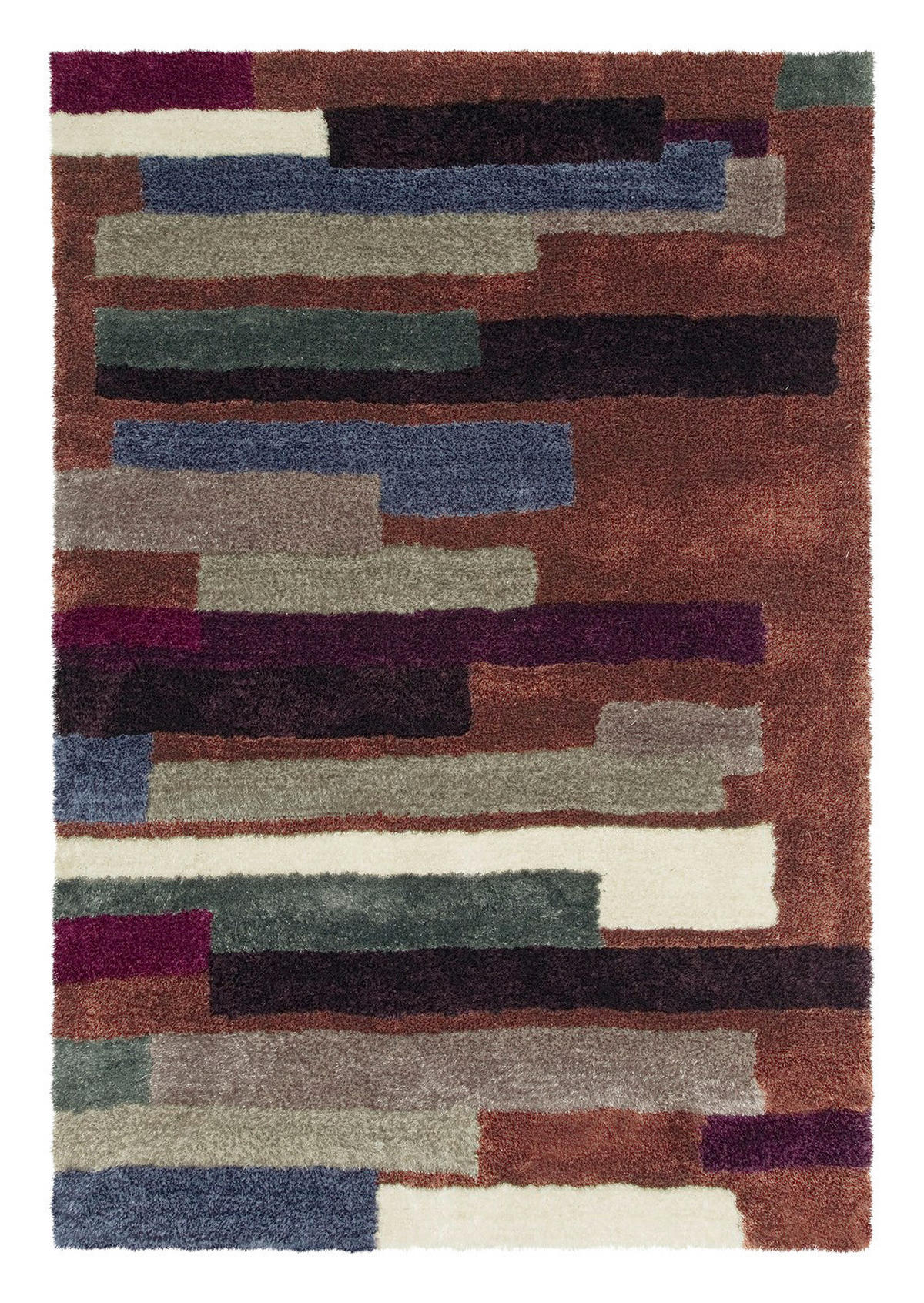Arte Espina Hochflorteppich Dance 8104 schoko B/L: ca. 140x200 cm Dance 8104 - schoko/mehrfarbig (140,00/200,00cm) - Arte Espina