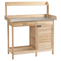 Outsunny Pflanztisch natur B/H/L: ca. 48x125x112 cm Pflanztisch - natur (112,00/48,00/125,00cm) - Outsunny