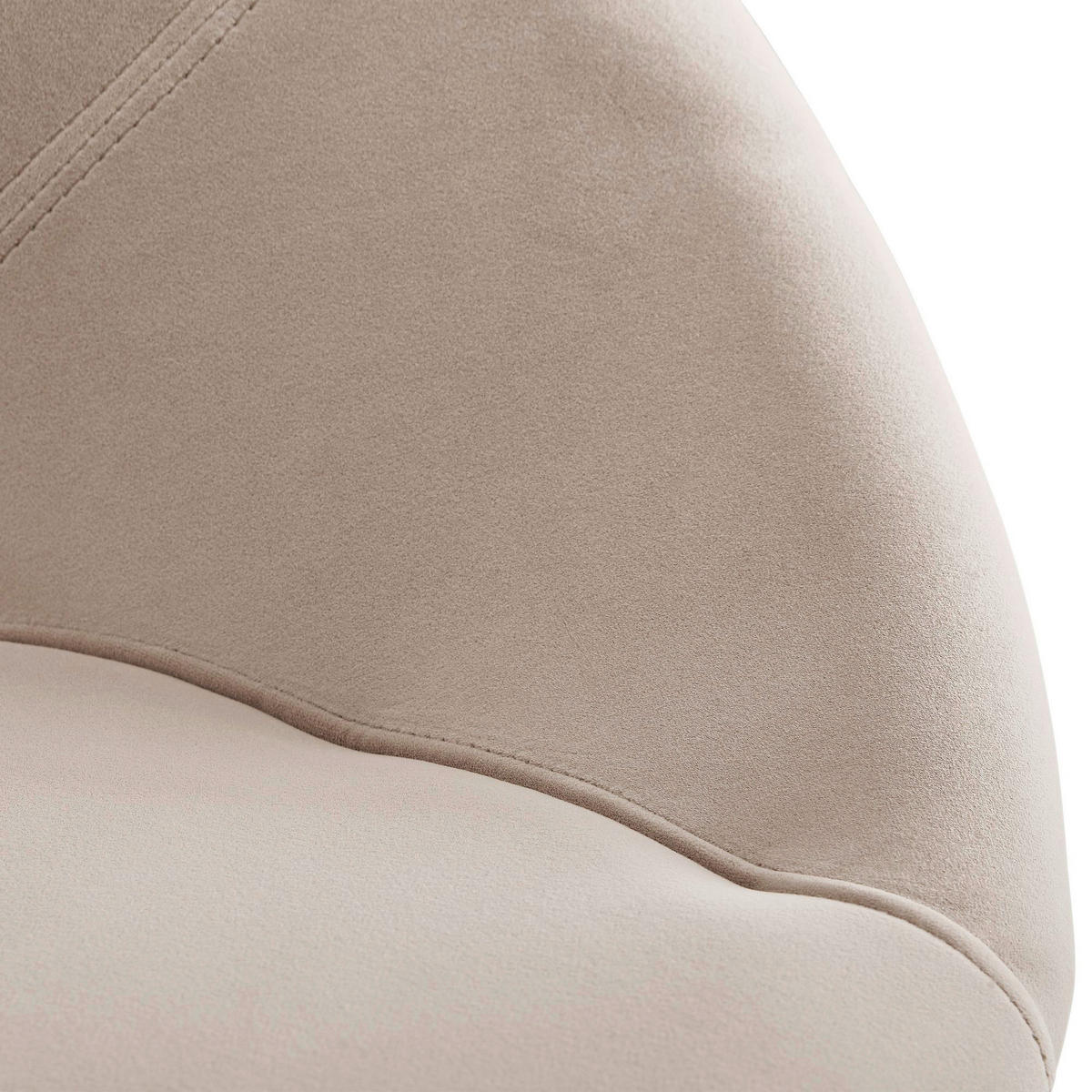 Stuhl beige gold Samt Eisen B/H/T: ca. 57x83x60 cm Esszimmerstuhl - gold/beige (57,00/83,00/60,00cm) - Wohnling