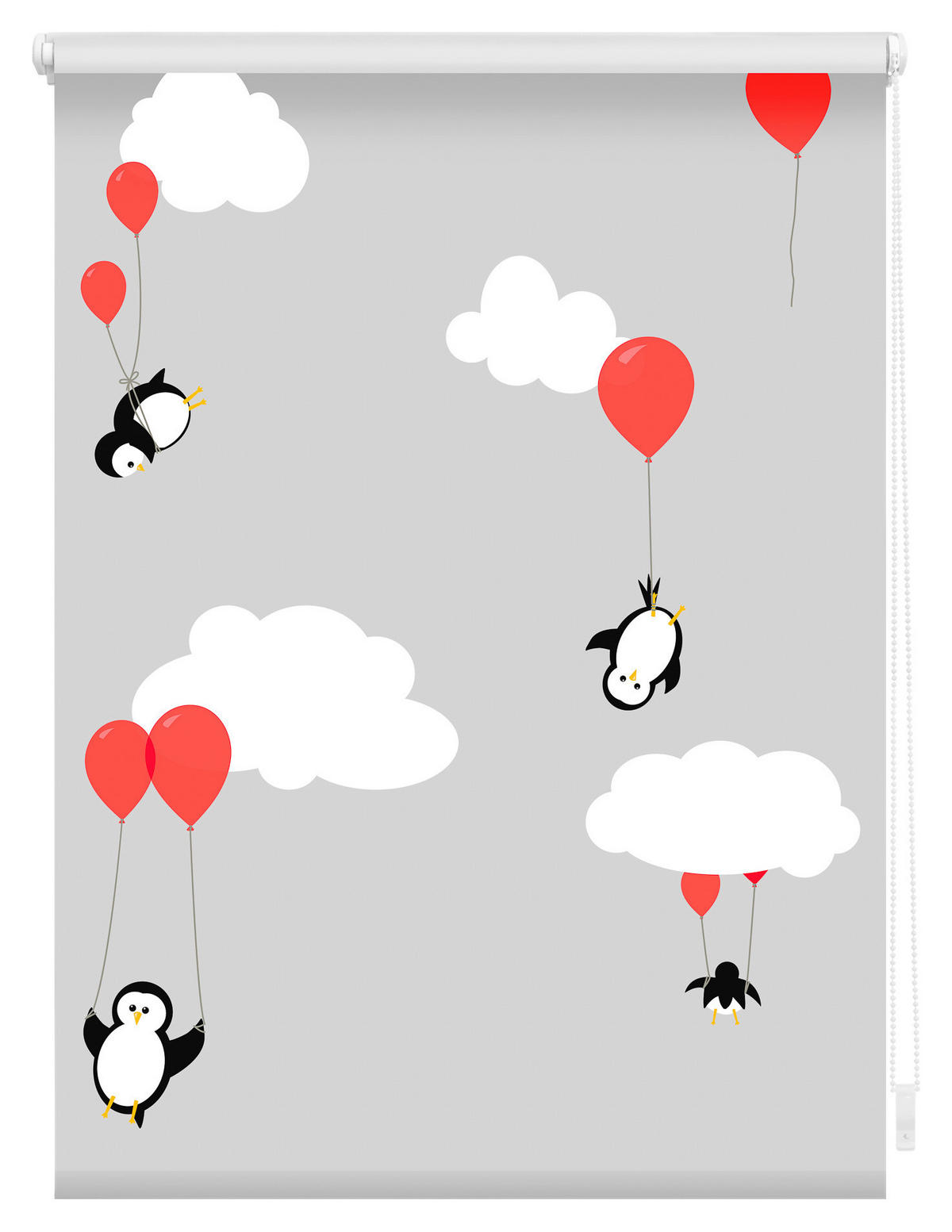 Rollo Pinguine rot B/L: ca. 90x150 cm Pinguine - rot (90,00/150,00cm) - LICHTBLICK
