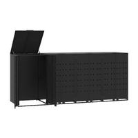 VidaXL Mülltonnenbox schwarz Mülltonnenbox - schwarz - VidaXL