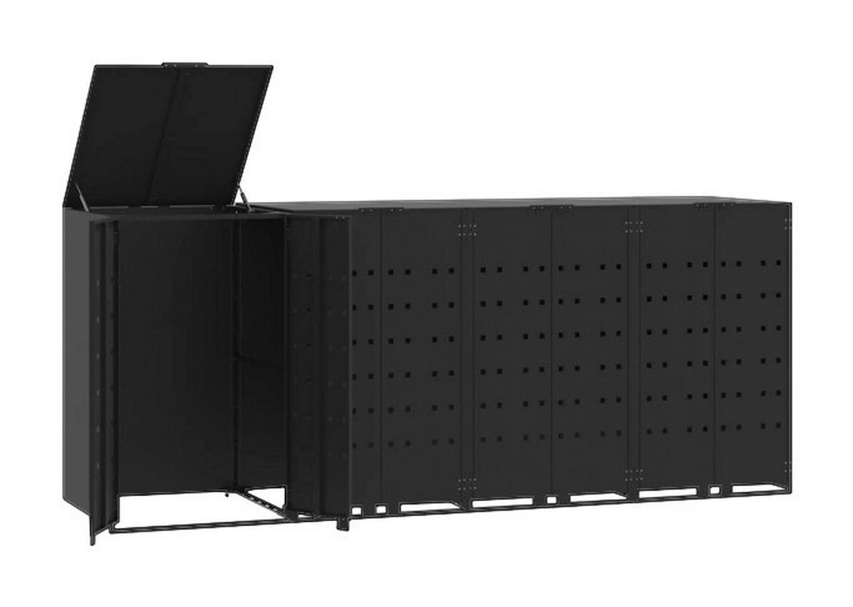 VidaXL Mülltonnenbox schwarz Mülltonnenbox - schwarz - VidaXL