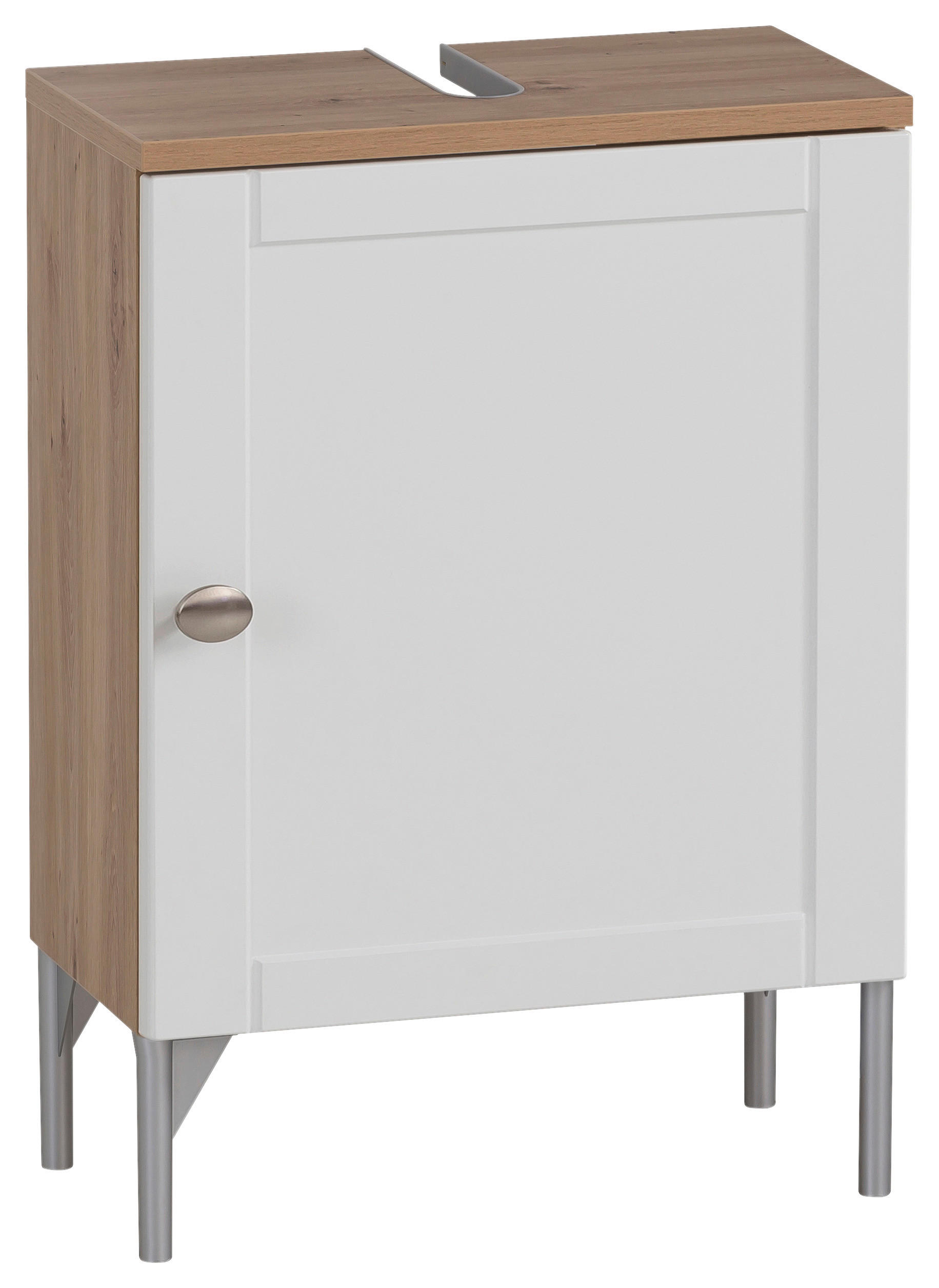 Waschbeckenunterschrank Jesper Eiche Artisan Nachbildung weiß matt B/H/T: ca. 40,3x58,5x32 cm Jesper - Eiche/weiß (40,30/58,50/32,00cm) - Möbelpartner