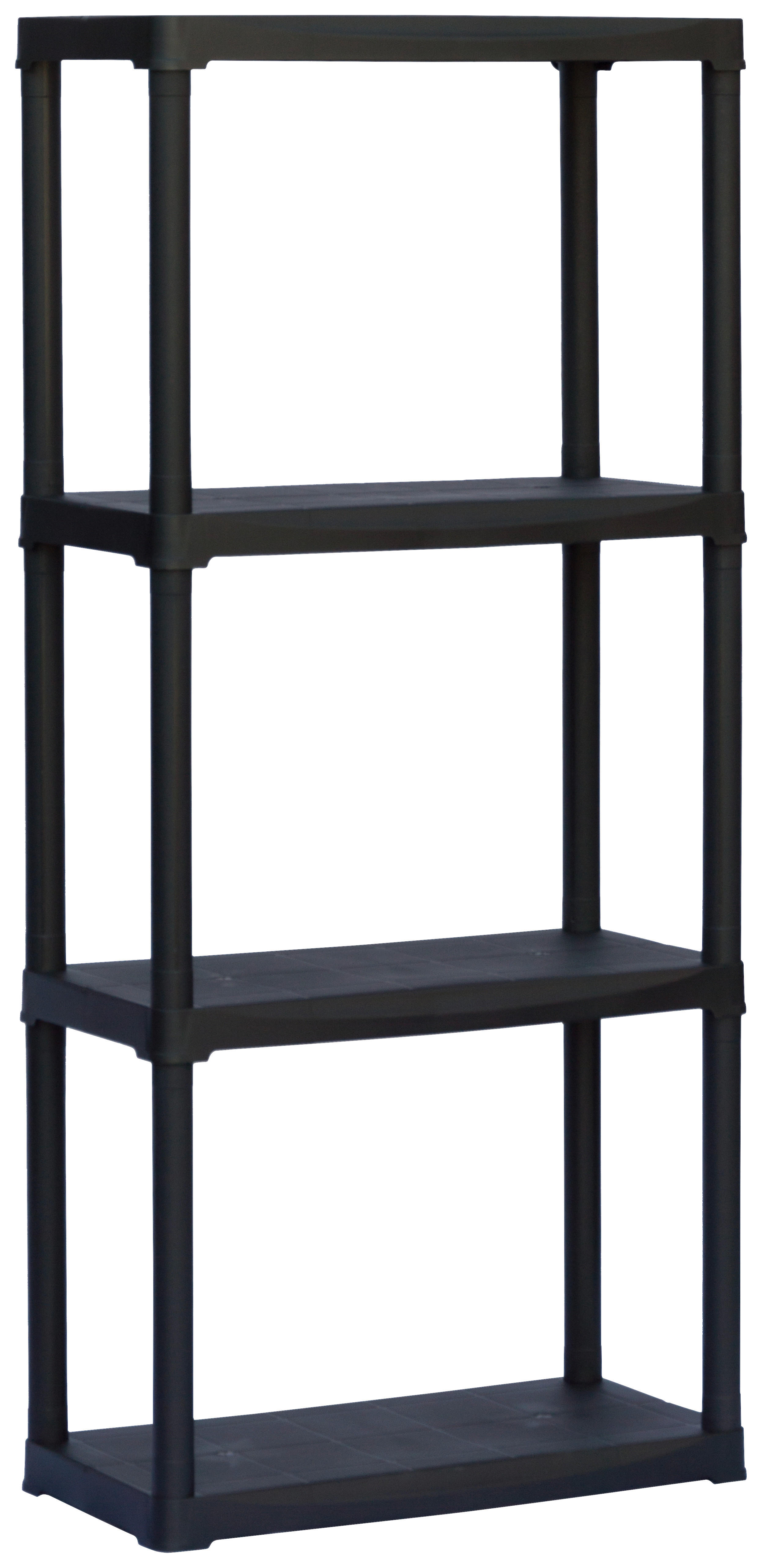 ArtPlast Kunststoffregal schwarz Polypropylen B/H/L: ca. 60x133x30 cm Kunststoffregal T60/4 - schwarz (30,00/60,00/133,00cm) - ArtPlast
