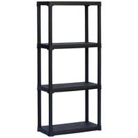ArtPlast Kunststoffregal schwarz Polypropylen B/H/L: ca. 60x133x30 cm Kunststoffregal T60/4 - schwarz (30,00/60,00/133,00cm) - Artplast