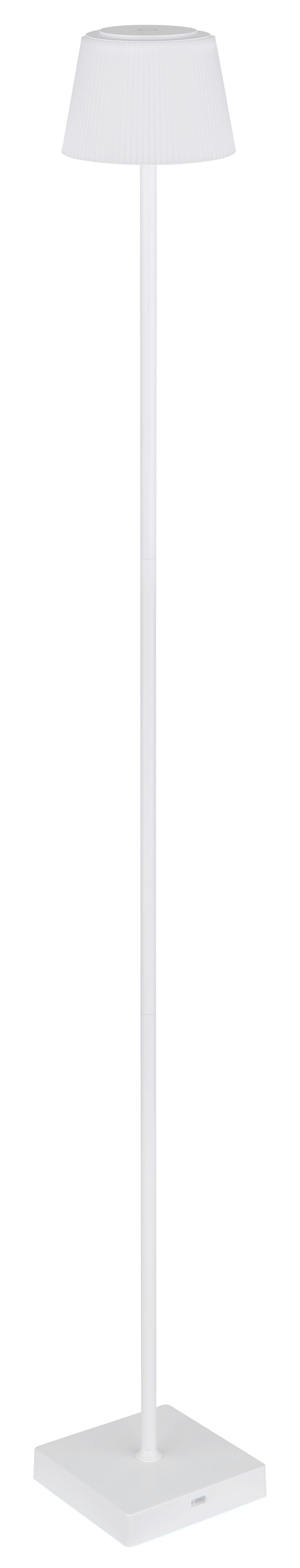 GLOBO LED-Stehleuchte Opal weiß Kunststoff Metall B/H/T: ca. 14x120x14 cm 1 Brennstellen GREGOIR - weiß/Opal (14,00/120,00/14,00cm) - GLOBO