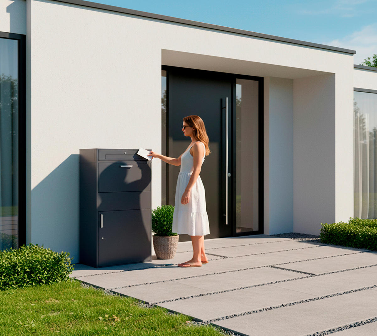 Westmann Paketbox Pavo anthrazit B/H/L: ca. 72x128x45 cm Pavo - anthrazit (45,00/72,00/128,00cm) - Westmann