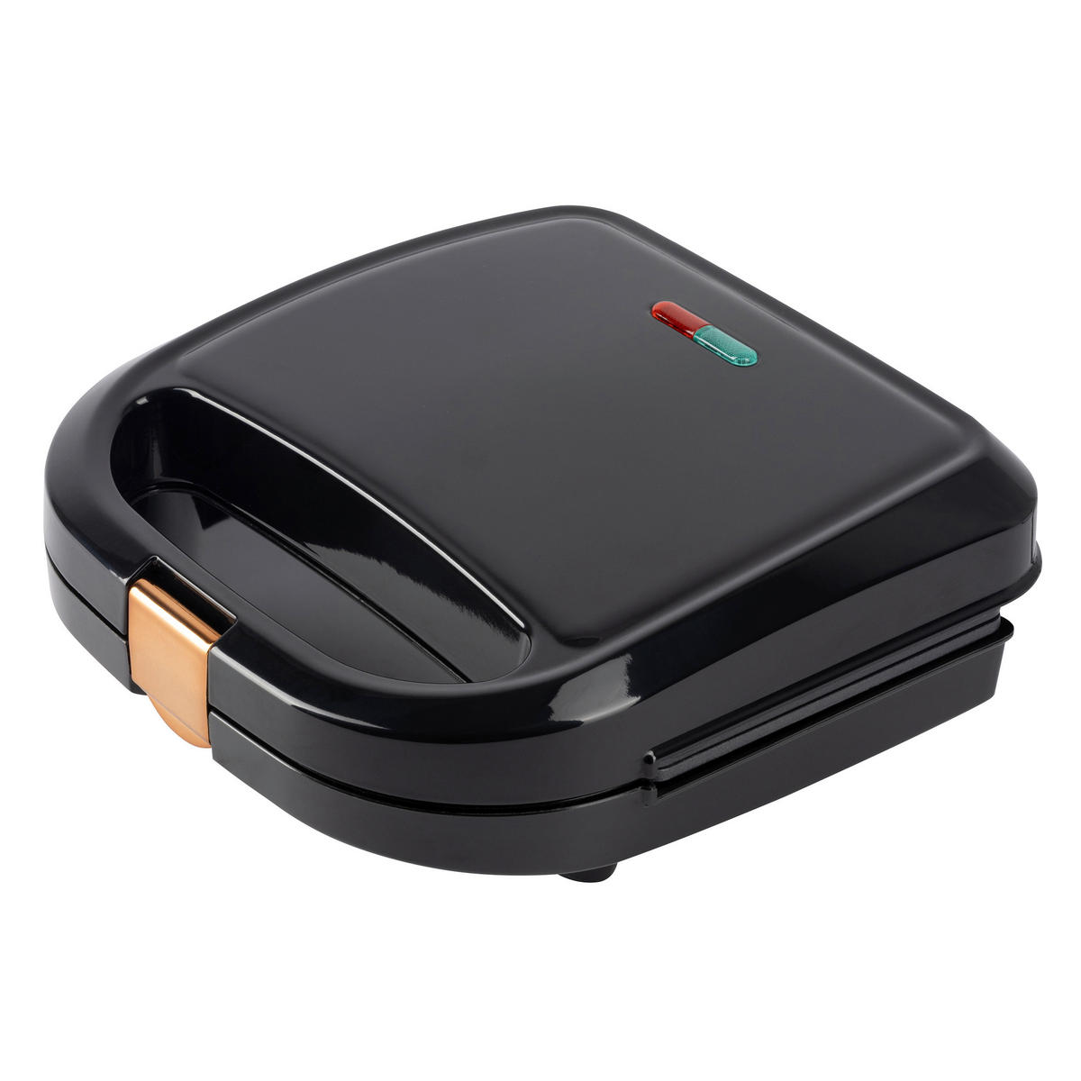 BERGNER Sandwichtoaster BG-53005-CP schwarz Kupfer Aluminium Kunststoff B/H/L: ca. 22x9x22 cm COPPER - schwarz/Kupfer (22,00/22,00/9,00cm) - BERGNER